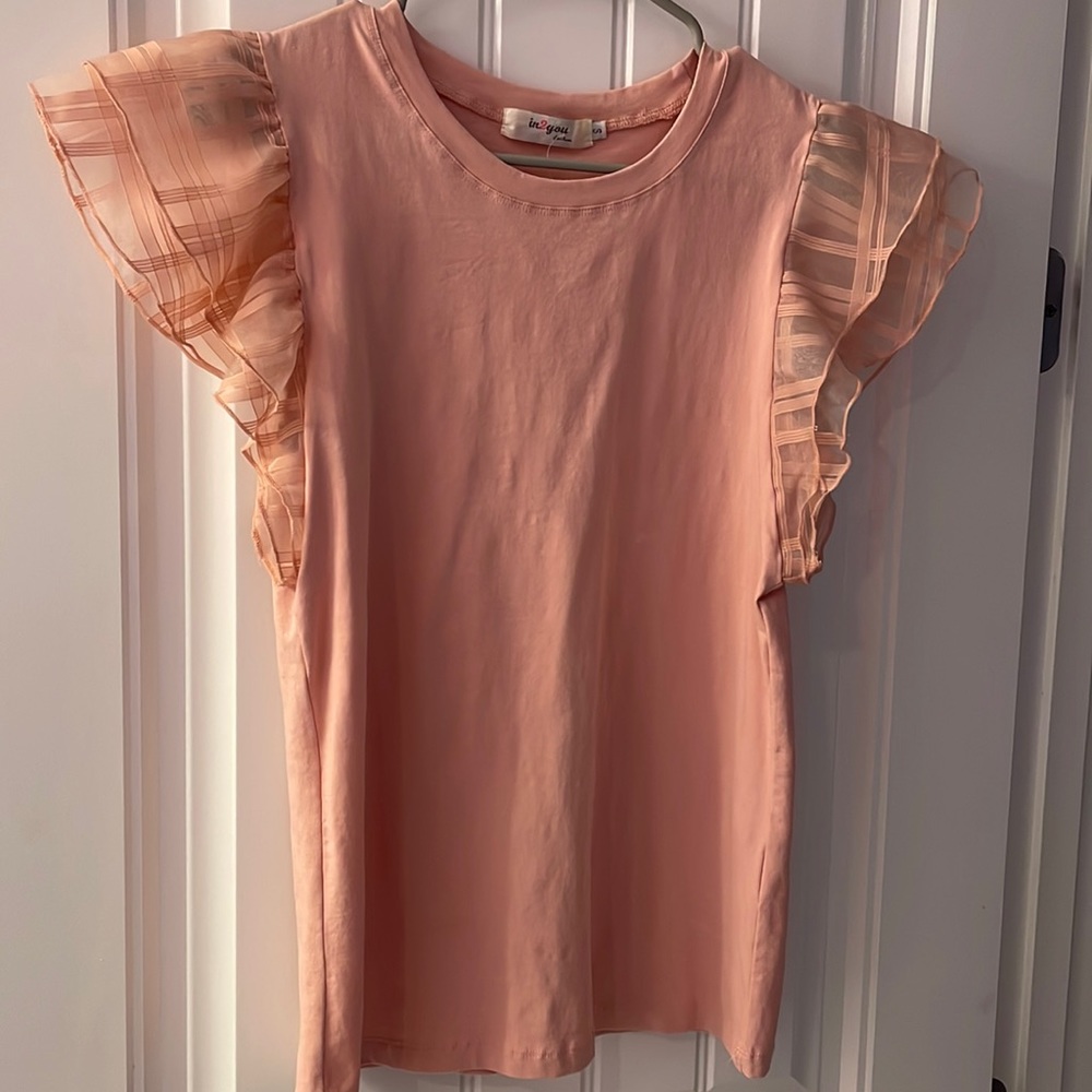 pink, size small, women’s cute, casual shirt